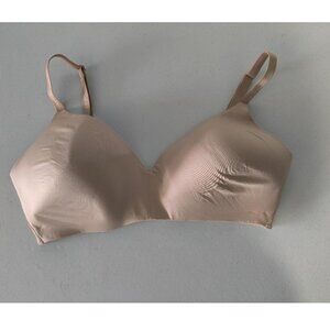 OPEN BOX Calvin Klein Women's Microfiber Seamless Bra Nude Size L $60 1C427